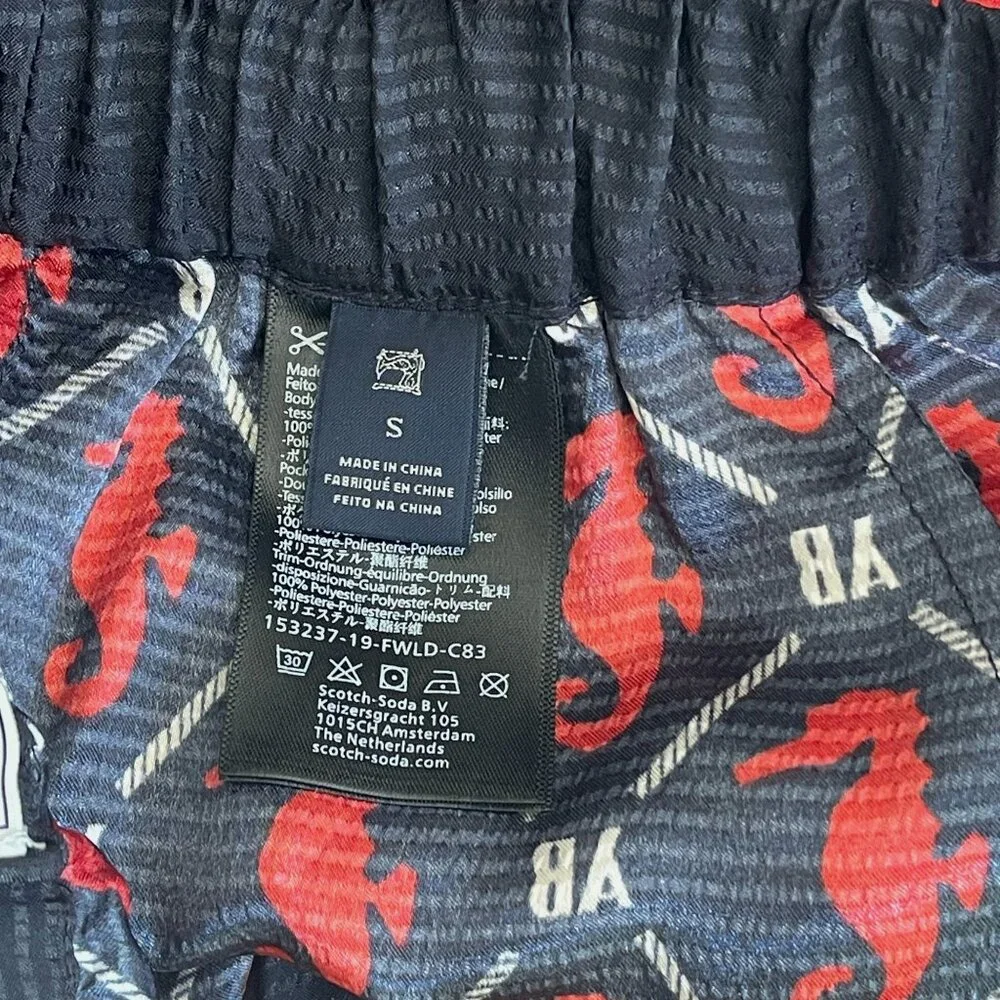 Scotch & Soda Amsterdams Blauw Matchy Seahorse Blazer & Pajama Style Pants Small - Picture 12 of 13